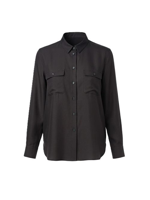 monte carlo double pocket shirt Silk 95 Five | 20010N01 NOIR